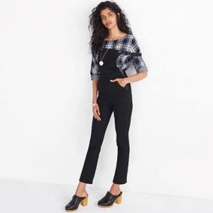 RARE Madewell Cali-Demi Boot Overall, Frost Black